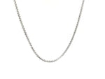 Sterling Silver Rhodium Plated Round Box Chain (1.50 mm)