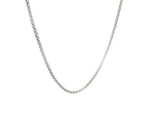 Rhodium Plated 1.8mm Sterling Silver Popcorn Style Chain (1.80 mm)