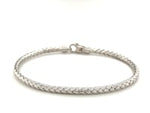 Fancy Weave Bangle in 14k White Gold (3.00 mm)