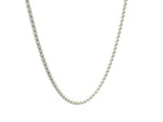 14k White Gold Round Wheat Chain (1.5 mm)