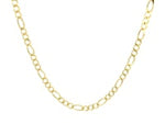 3.0mm 10k Yellow Gold Solid Figaro Chain