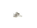 Sterling Silver Faceted White Cubic Zirconia Stud Earrings(4mm)