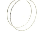 Sterling Silver Large Textured Round Hoop Earrings(1.6x60mm)