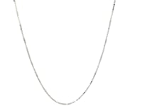 14k White Gold Adjustable Box Chain 0.7mm