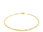 10k Yellow Gold Singapore Anklet 1.5mm