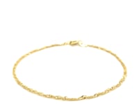 10k Yellow Gold Singapore Bracelet 1.5mm