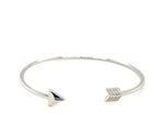 Sterling Silver Polished Arrow Cuff Bangle