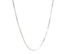 Sterling Silver Rhodium Plated Octagonal Snake Chain (1.10 mm)