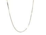 Rhodium Plated Sterling Silver Snake Style Chain (1.20 mm)