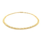 3.5mm 14k Yellow Braided Foxtail Anklet