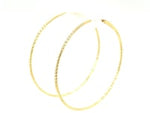 Textured Endless Hoop Earrings in 14k Yellow Gold(1.2x40mm)