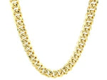 14k Yellow Gold Semi Solid Miami Cuban Chain (7.20 mm)