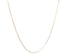 14k Rose Gold Diamond Cut Cable Link Chain 0.7mm