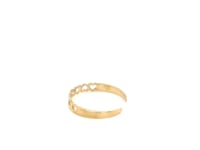 14k Yellow Gold Heart Toe Ring