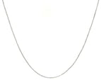 14k White Gold Classic Box Chain (0.40 mm)