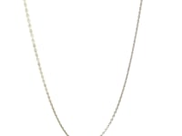 14k White Gold Round Cable Link Chain 0.7mm