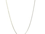 14k White Gold Oval Cable Link Chain (0.97 mm)