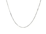 14k White Gold Classic Box Chain 0.6mm