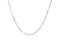 14k White Gold Classic Box Chain 0.6mm