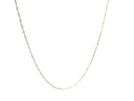 14k White Gold Singapore Chain 0.8mm