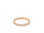 14k Rose Gold Ring with Bead Texture