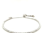 Adjustable Fine Shiny Beaded Bracelet in Sterling Silver (1.50 mm)