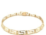 14k Yellow Gold Fancy Greek Key Motif Bracelet