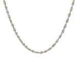 14k White Gold Light Rope Chain (2.00 mm)