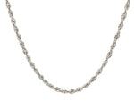 14k White Gold Light Rope Chain (2.00 mm)