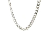 14k White Gold Solid Miami Cuban Chain (5.00 mm)