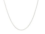 14k White Gold Round Cable Link Chain (1.10 mm)