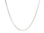 Sterling Silver Rhodium Plated Cable Chain 1.1mm