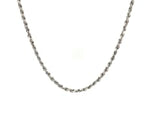 Sterling Silver 1.8mm Diamond Cut Rope Style Chain