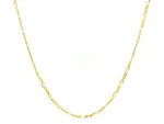 14k Yellow Gold Solid Figaro Chain (1.30 mm)