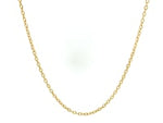 18k Yellow Gold Round Cable Link Chain (1.50 mm)