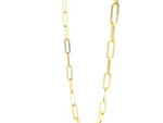 18K Yellow Gold Paperclip Chain (2.50 mm)