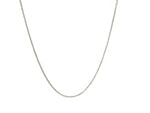 14k White Gold Diamond Cut Round Wheat Chain (0.60 mm)