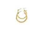 10k Yellow Gold Polished Hoop Earrings (2x15 mm)