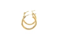 10k Yellow Gold Polished Hoop Earrings (15 mm)