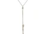 Sterling Silver 18 inch Lariat Necklace with Two Arrows