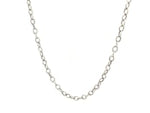 14k White Gold Pendant Chain with Textured Links (2.30 mm)