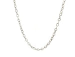 14k White Gold Pendant Chain with Textured Links (2.30 mm)