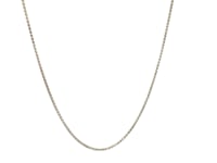 14k White Gold Diamond Cut Round Wheat Chain 1.0mm