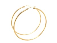 14k Yellow Gold Polished Hoop Earrings (2x55mm)