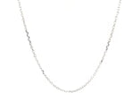 14k White Gold Faceted Cable Link Chain (1.2 mm)