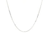 14k White Gold Faceted Cable Link Chain (1.20 mm)