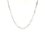 14K White Gold Delicate Paperclip Chain (2.1mm)