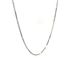 14k White Gold Adjustable Box Chain (0.85 mm)