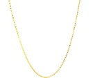 14k Yellow Gold Diamond-Cut Bead Chain (0.90 mm)