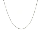 14k White Gold Adjustable Snake Chain 0.85mm